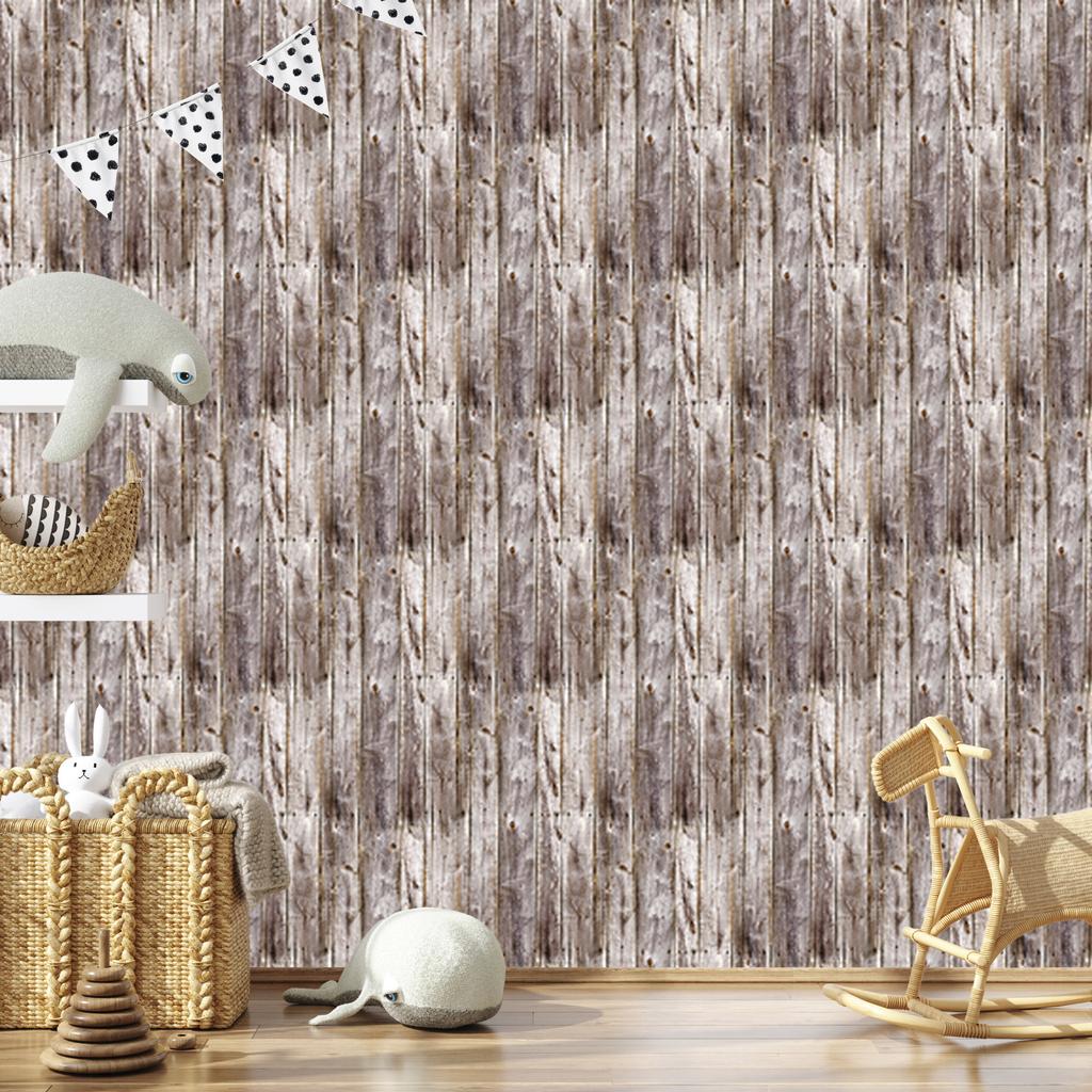 Wallpaper Wooden Vertical Boards for Living Room and Bedroom 50x1000