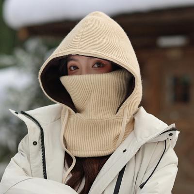 Шапка, шарф, цельный комплект из двух предметов, теплая функциональная шапка, универсальная осенне-зимняя ветрозащитная и холодостойкая шапка, мужская и женская для головы.