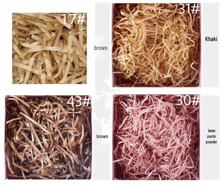 Colored Raffia Shredded Paper Filling, 1kg Gift Box Packaging Accessories.