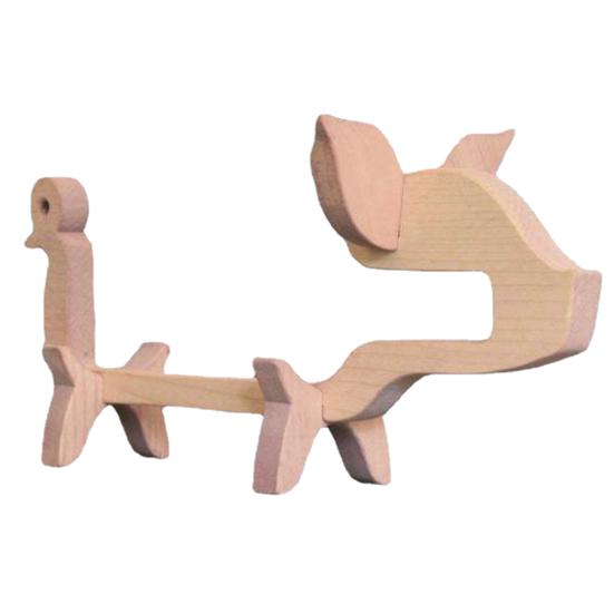 Wine Stand Animal Shape Decorative Wooden Durable Dog Little Pig Statue for Bar