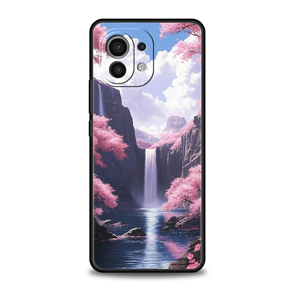 Розовый горный закат Чехол для телефона для Xiaomi Mi 17 Pro Max 15 14 13 12 11 Ultra 15T 14T 13T 12T 11T Pro Lite Мягкий ТПУ корпус