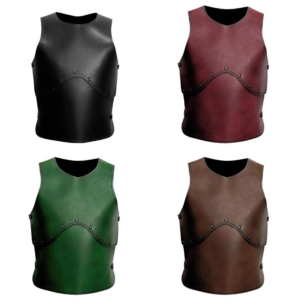 Medieval Chest Armor Retro Style Knight Decorative PU Leather Armor for Festive