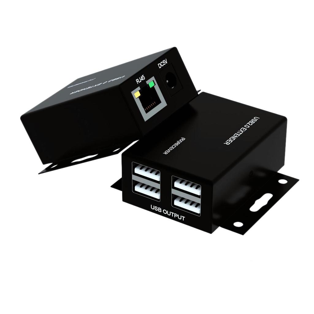 Промышленный USB 2.0 удлинитель 50 м: Удлинительный кабель RJ45 на USB для использования с камерой