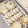 Романтичный розовый керамический набор посуды - 58 шт. на 12 персон