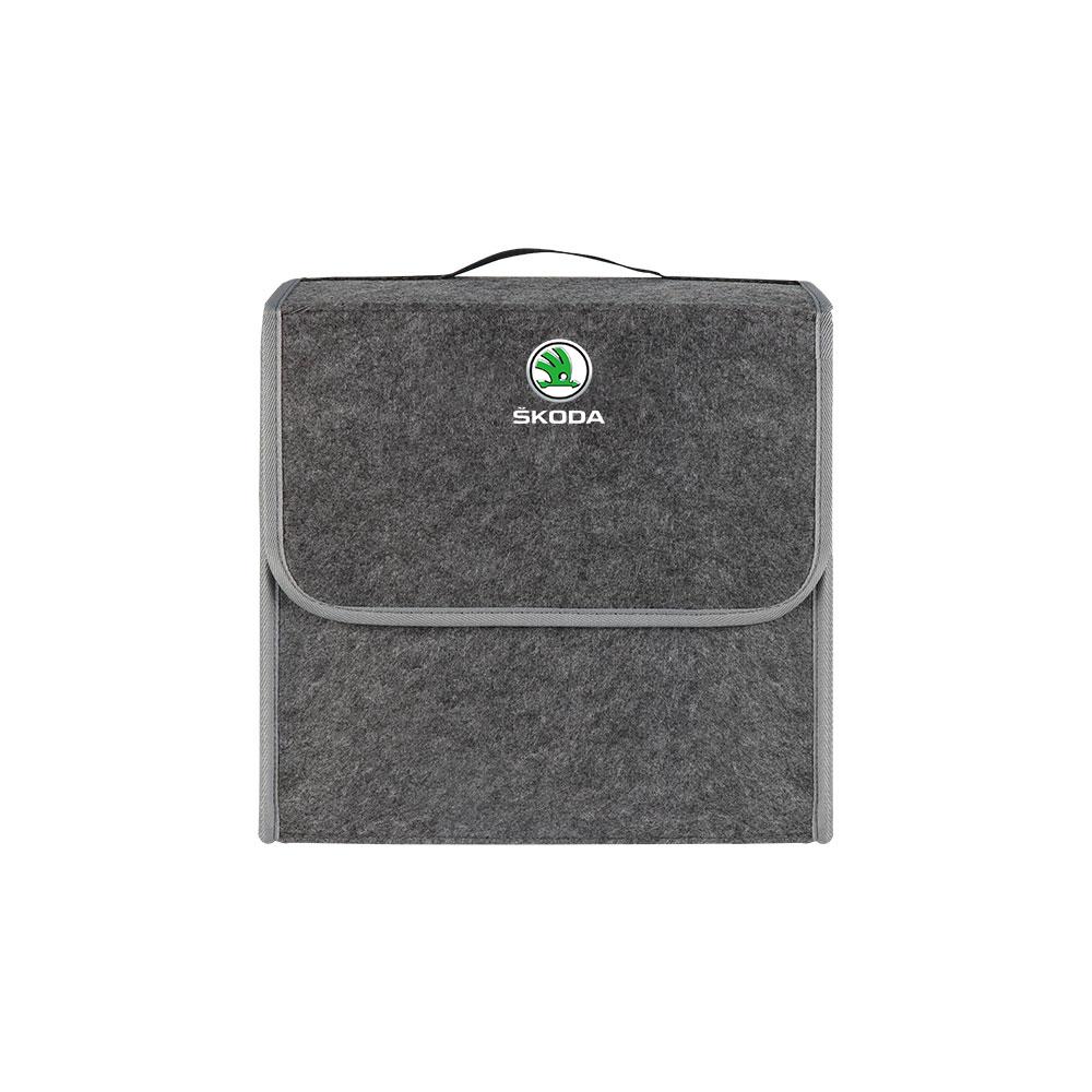 Car Soft Felt Storage Bag Organizer Car Foldable Trunk Bag Car Accessories For Skoda Octavia MK2 MK3 2 A7 Fabia Karoq Kodiaq Superb Rapid Yeti