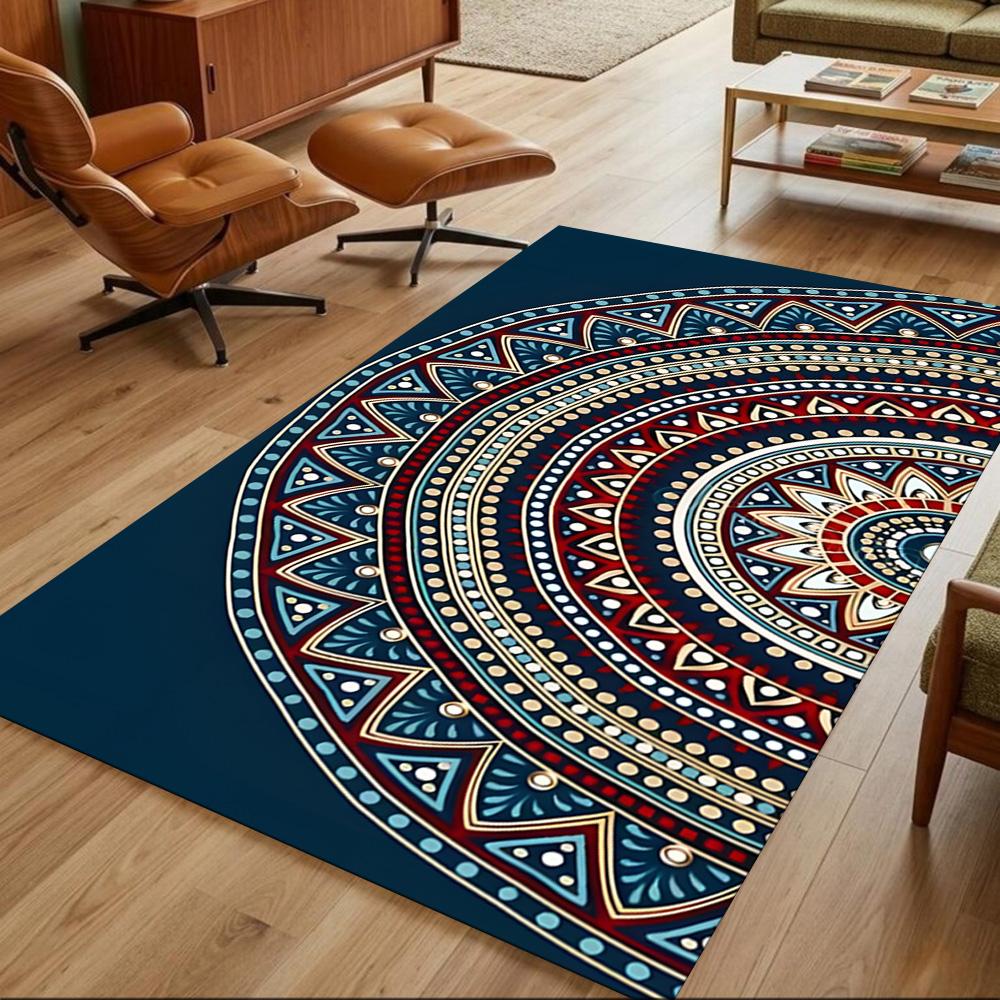 Mystic Tribal Pattern Art Non-Slip Home Carpet Design for Office Decor Living Room Gift