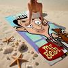 Custom Name Ultra-Soft Beach Towel with Mr Bean Theme,Ideal for Pool - Camping, Diving - Perfect Travel Essential, Vibrant Beach Towel.