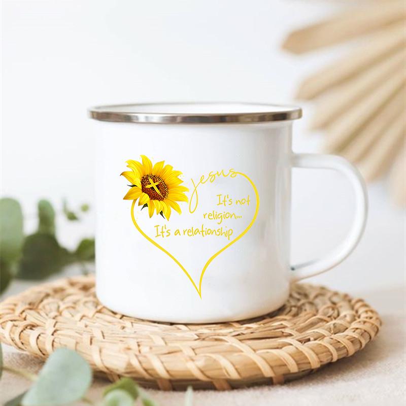 Кружки Peace Love Sunflower Elephant Print, нержавеющая сталь, чашка для кофе, оригинальные чашки для завтрака, кружка для сублимации, кружка для напитков, пивная кружка
