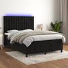 VidaXL Slat Bed Base with Mattress and LED, Upholstered Bed, Double Bed, Adult Bed for Interior Bedroom, 3136367