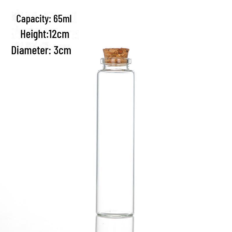 30mm Corked Glass Tube Bottle - for Candy, Capsules, Tea, or Flowers