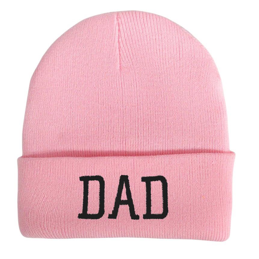 Xiyin embroidery flower MOM DAD knitted hat versatile wool hat outdoor cycling pullover hat