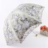Ins Lace Flower Pattern Princess Umbrella Rain Women UV Umbrella For Women Windproof 3-Folding Umbrellas