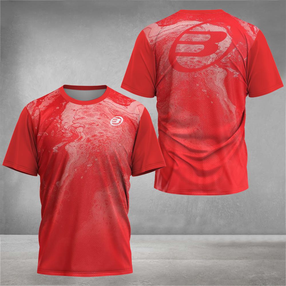 Летний бутик Padel Элементный принт Быстросохнущая Футболка с коротким рукавом Модная мужская теннисная одежда Мужская фитнес спортивная дышащая футболка