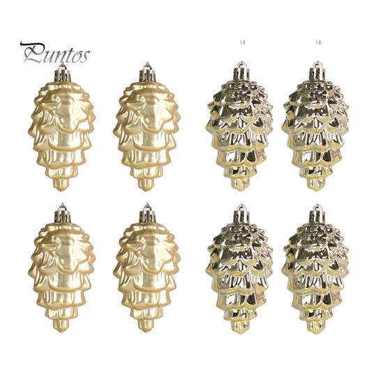 8 шт., подвески из сосновой шишки с ремешком, сверкающие яркие цвета, небьющиеся украшения для рождественской елки, реквизит для фотографий