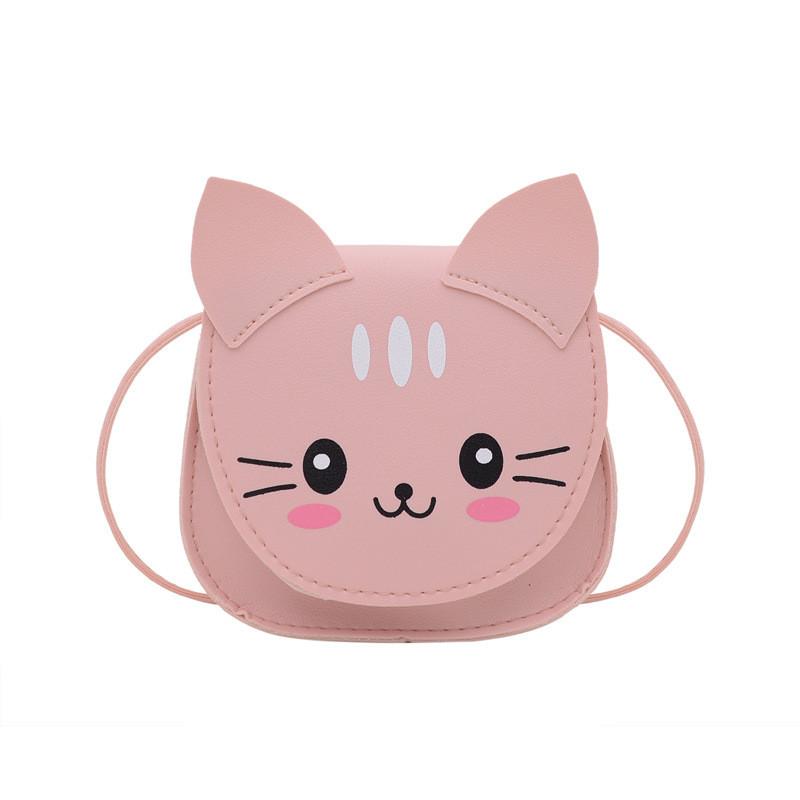 Shoulder Bag Cat Childrens Cartoon Animal Bag Zipper Design Made Of Material Pu