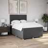 Maison Exclusive - Sommier à lattes de lit avec matelas Gris foncé 160x200cm Tissu