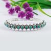 Natural Turquoise Cuff Bracelet, Arizona Turquoise Bangle, Boho Cuff Bracelet, 925 Sterling Silver Multi Stone Bracelet, Engagement Bracelet