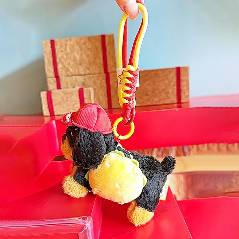 Плюшевая подвеска в виде собаки-сосиски, камера, гамбургер, декоративная кукла, брелок, кукла, ручная игрушка, подарок