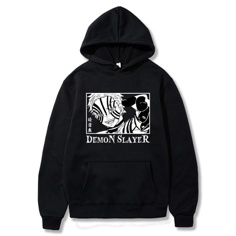 Японское Аниме Клинок Рассекающий Демонов Аказа Принт Худи Пуловер Мужской Женский Харадзюку Мультяшный Зимний Сохраняющий Тепло Оверсайз Свитшоты