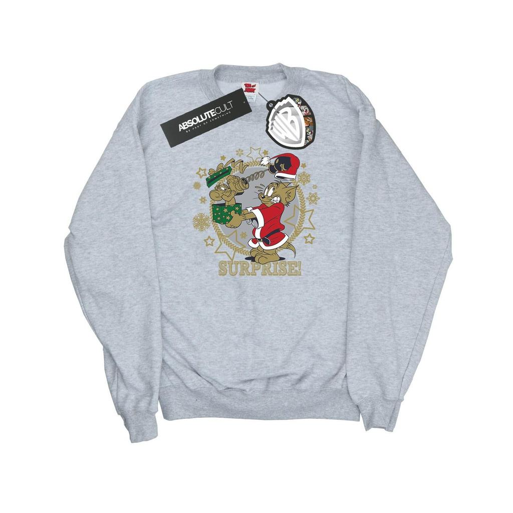 Tom And Jerry Mens Christmas Surprise Sweatshirt