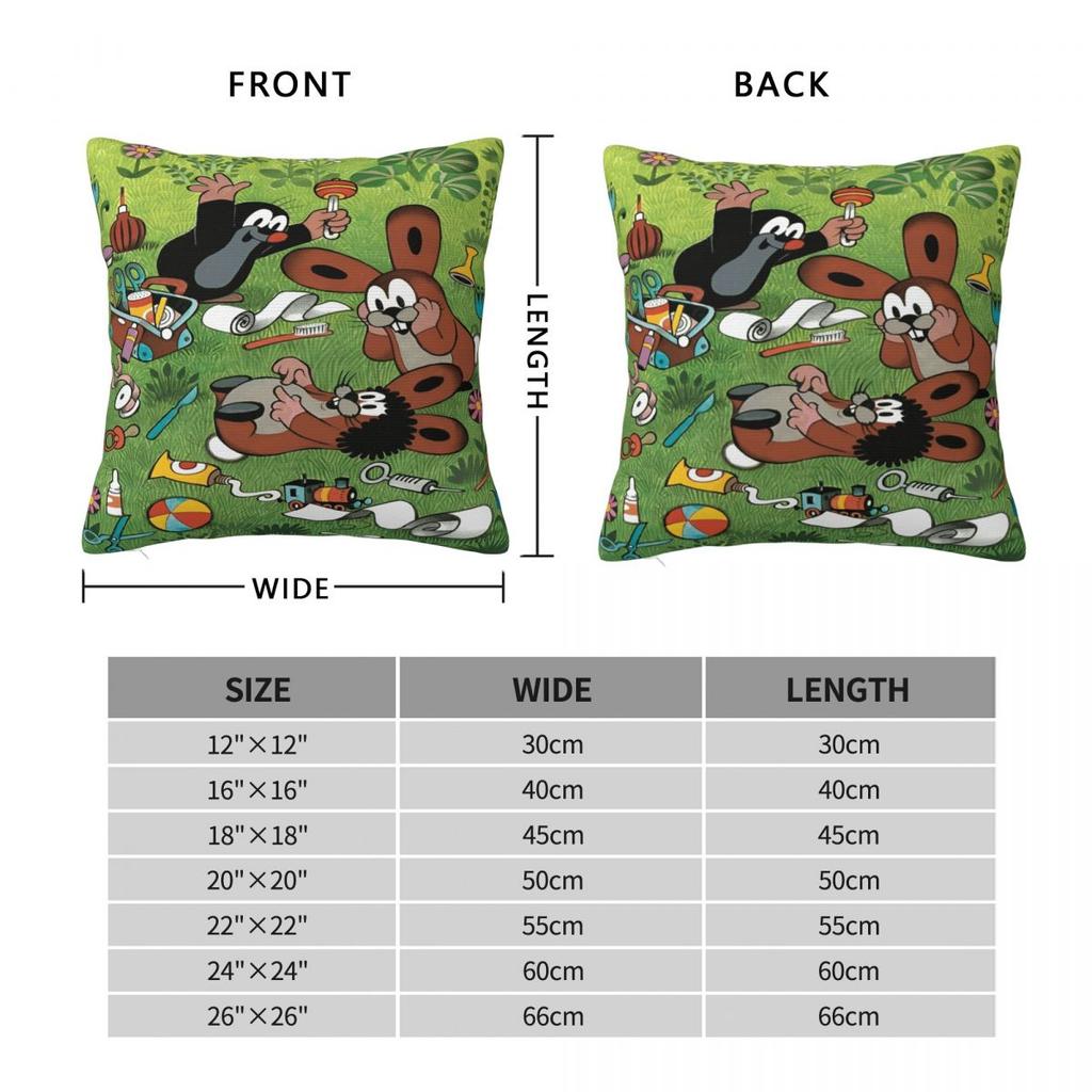 Warm Home The Little Mole Cartoon Animaldecor Pillowcase Accessories Pillow Covers Square Multi-Size
