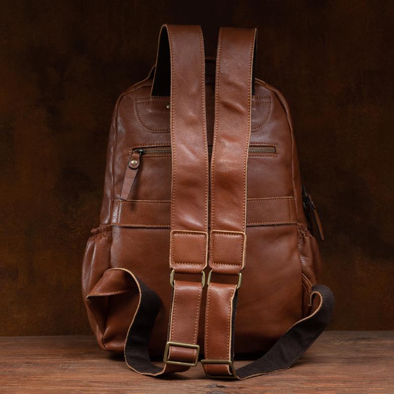 Кожаный женский рюкзак для путешествий на открытом воздухе, винтажный школьный рюкзак большой емкости, мужской рюкзак-портфель для ноутбука 15,6 дюймов
