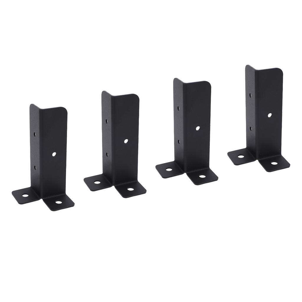 4 комплекта опорных кронштейнов для столбов, металлические базовые кронштейны, монтажный комплект для поддержки террасы, сверхпрочные, для забора, крыльца, перил, поручней