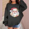 Children's Fashionable Casual Long-sleeved Loose Christmas Print Pullover Sweatshirt