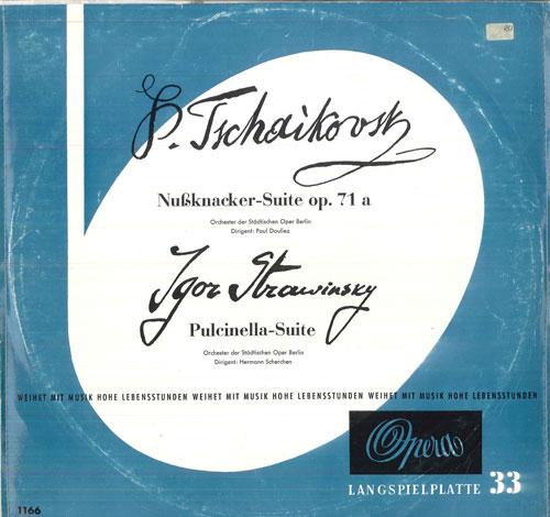 Виниловая пластинка PAUL DOULIEZ, HERMANN SCHERCHEN, OR - Чайковский Щелкунчик, Op7 1166 OPERA 1960 Германия Классика Б/у