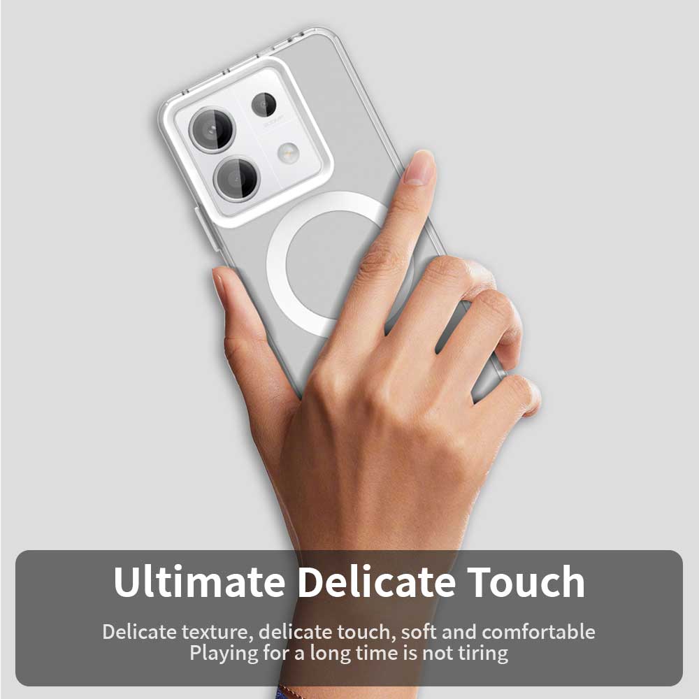 For Xiaomi Redmi Note 13 Pro 5G/Poco X6 5G Case Compatible with MagSafe PC+TPU+PET Anti-Drop Phone Cover