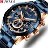 Fashion Watches with Stainless Steel Top Brand Luxury Sports Chronograph Quartz Watch Men Wrist Watch 8355