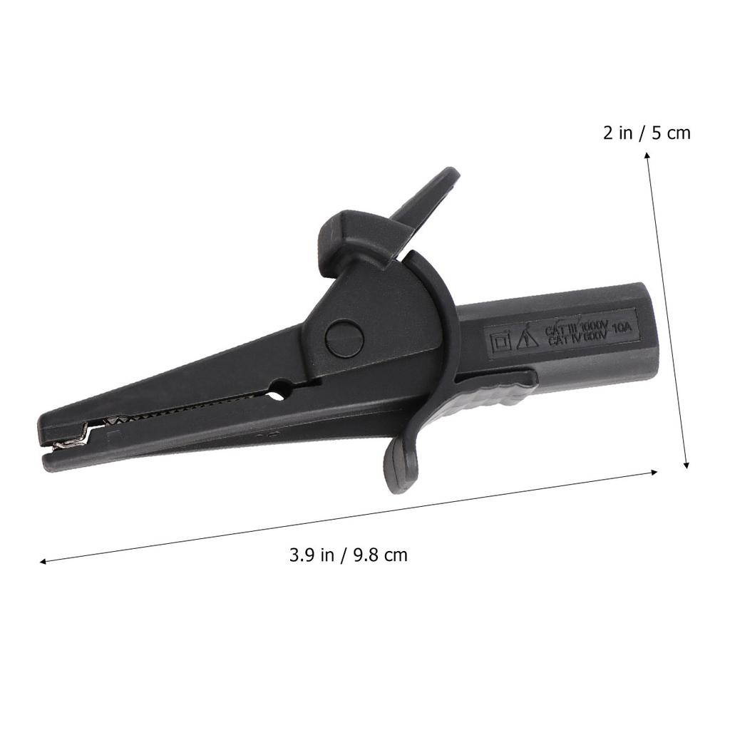 Battery Test Clip Insulated Alligator Clip 4Mm Banana Plug Multimeter Pen Cable Clamp for Electrical Projects Solar Panel Car