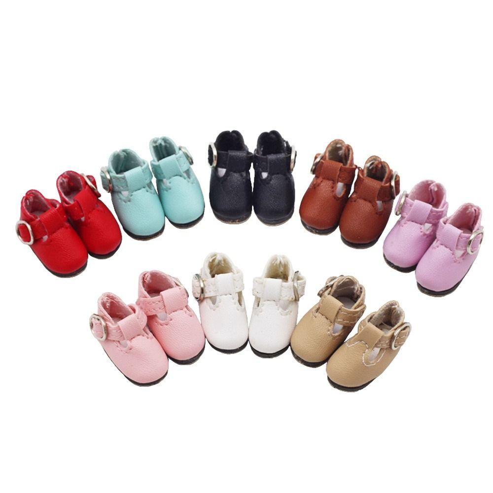 2.8cm * 1.2cm Doll Princess Shoes PU Leather Doll Sandals Lovely Mini Doll Boots  Doll Accessories