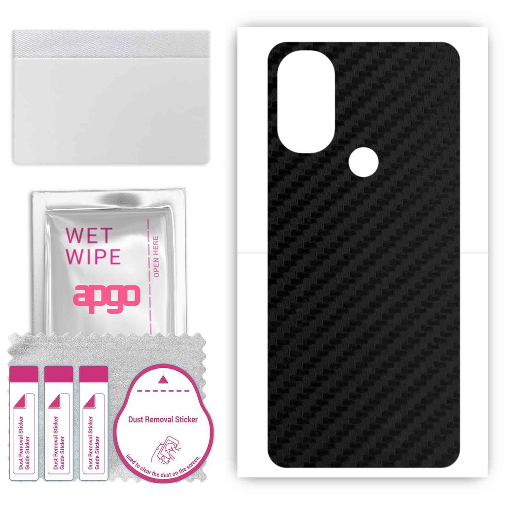 apgo Protective Skin Sticker for the Back Compatible with Lenovo K14 Plus, Wrap Film, Foil, Vinyl - Pattern Carbon Black