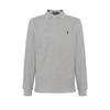 Polo SS22 Solid Color Logo Embroidered Long Sleeve Polo Shirt Men Tops Gray 710680790-003