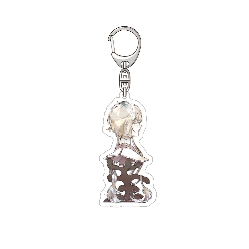 Land of the Lustrous Phosphophyllite rutile amethyst Obsidian Yellow diamond Ghost quartz Acrylic Keychain Bag pendant Fans Gift