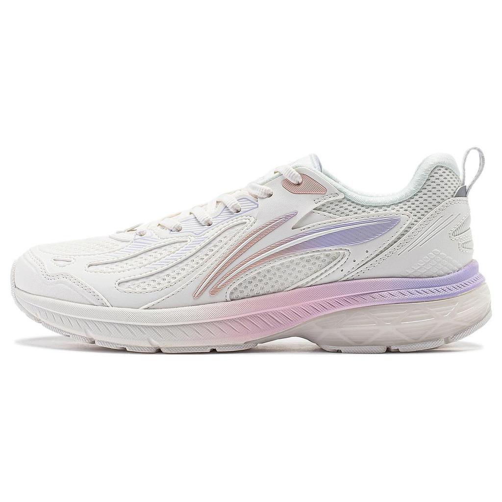 Li-Ning Fuyiao V2 Lightweight High Resilience Shock Absorption Non-Slip Wear-Resistant Low-Top Running Shoes Women Sneaker Cloud-Mist-White ARXT022-4