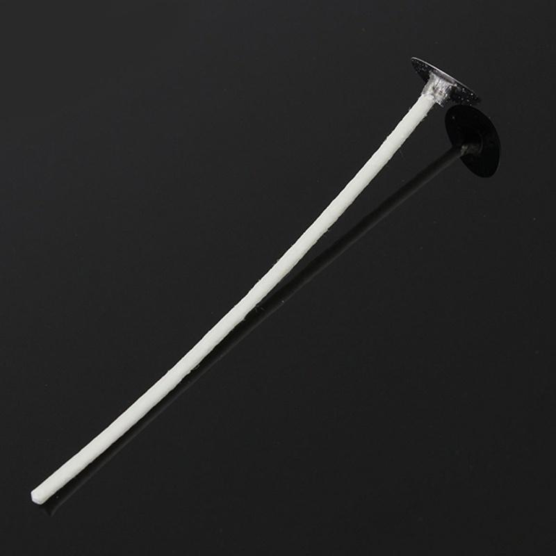 50 шт., фитиль для свечей, хлопковый сердечник, предварительно покрытый воском, с подставками для изготовления свечей