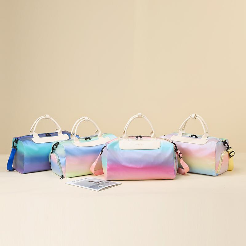 Gradient Fitness Bag Dry and Wet Separation Yoga Bag Large Capacity Travel Bag Separation Shoes Bags