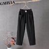 GMXIA Летние женские брюки повседневные хлопковые льняные брюки свободные прямые брюки шаровары с девятью точками