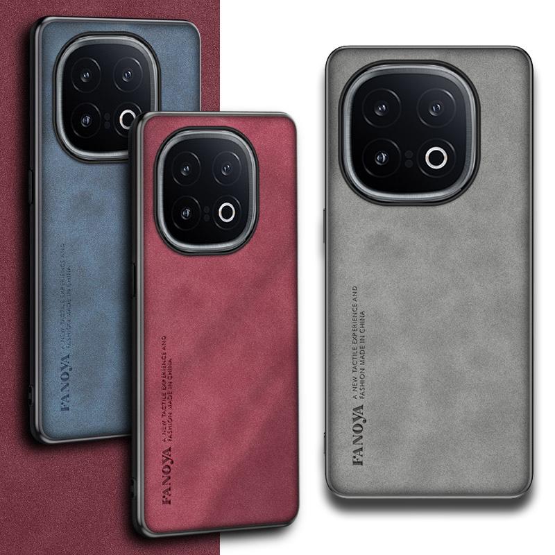 Простой кожаный удобный замшевый чехол для VIVO IQOO 13 12 Pro 11 Pro IQOO Z9X Z9 Turbo Z8 Z8X IQOO Neo 9 8 Защитная крышка для камеры