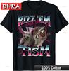 Autism Funny Rizz Em with The Tism Meme Autistic Racoon T-Shirt Unisex Classic Creative Stylish Tops Compression Back To School
