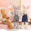 Cute Ger Rabbit Doll Doll Standing Little White Rabbit Plush Toy Sleeping Soothing Doll Girlfriend Birthday Gift