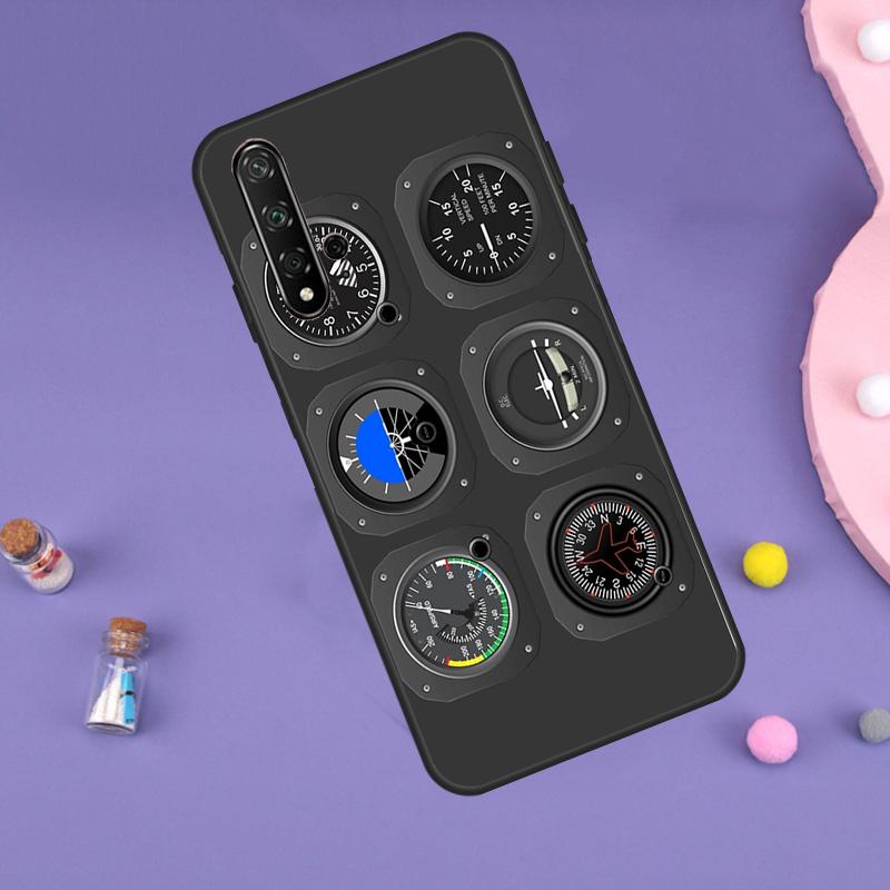 Flight Instruments For Huawei Nova Y61 Y60 Y70 Y72 Y73 Y90 Y91 9 10 SE 7i 8i 11i 12i P30 P40 Lite P60 Pro Case