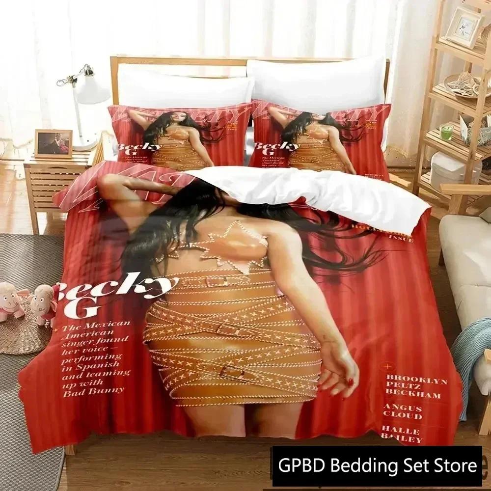 3D Печать Сексуальные Девушки Becky G 3D Пододеяльник Комплект Постельного Белья Одеяло Льняные Наволочки Домашний Декор Односпальный Двуспальный Полуторный King Queen