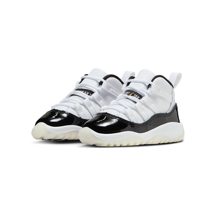 Детские кроссовки Air Jordan 11 Retro TD Gratitude / Defining Moments Белый Черный Металлик-Золото 378040-170