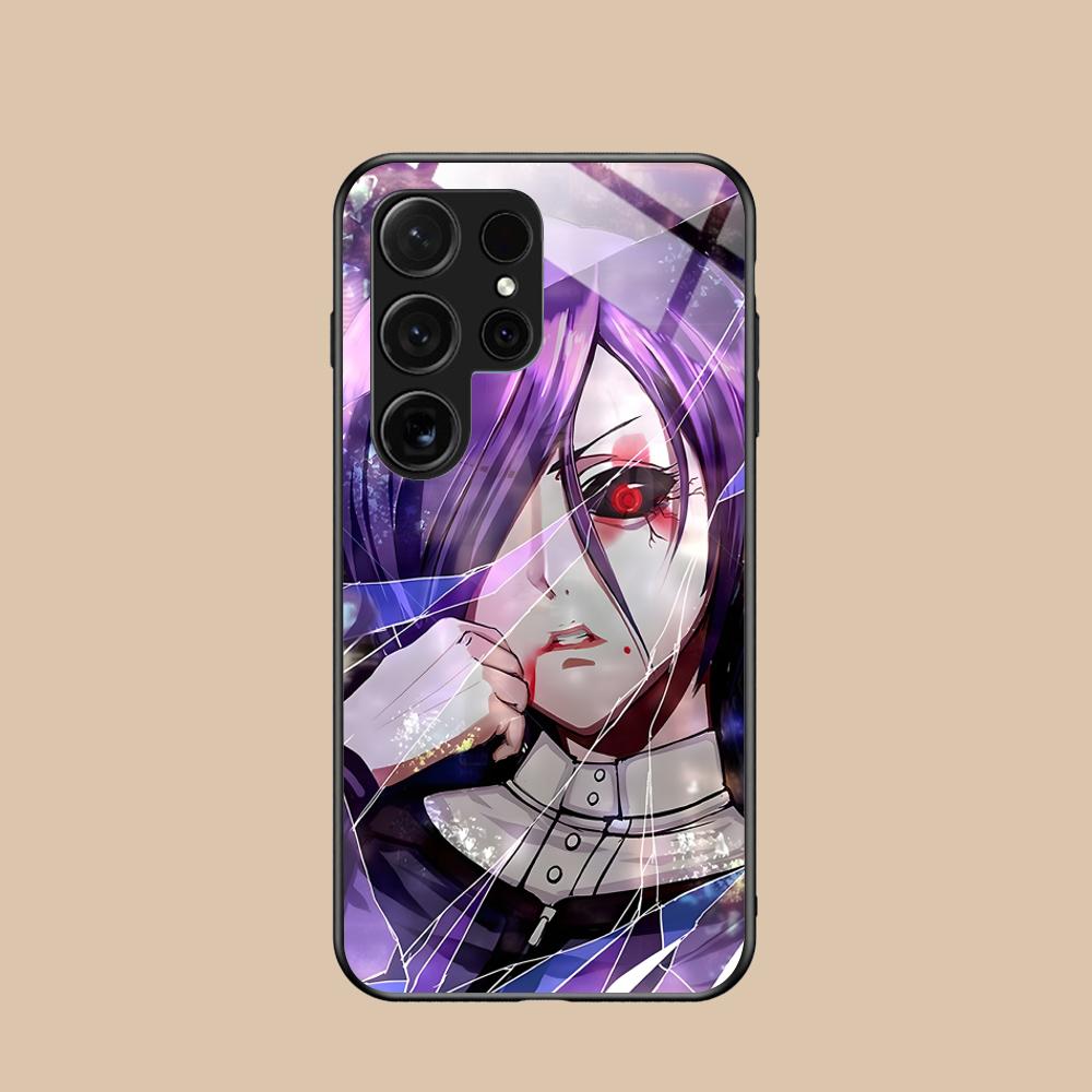 Чехол для телефона Tokyo Ghoul Тока Кирисима для Samsung Galaxy A56 55 54 53 52 51 36 35 34 23 16 15 5G Стеклянная крышка Роскошные мобильные телефоны