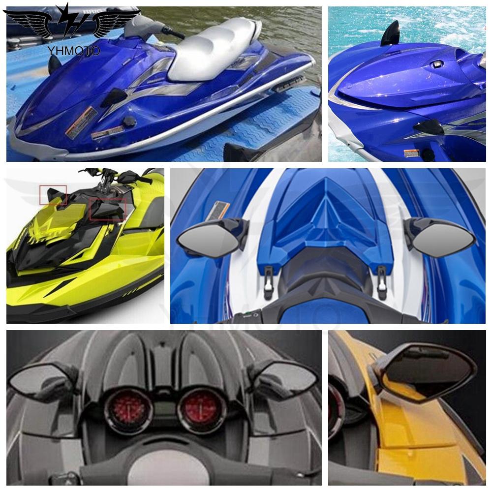 Left / Right Motorboat Rear View Mirrors For Yamaha Waverunner VX110 Deluxe VX Cruiser Sport EX 2005-2009