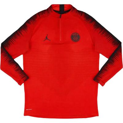 X Коллаборация Paris Saint-Germain Air 2018-19 Vaporknit Водолазка с логотипом 1/4 молнии Футболка с длинным рукавом Мужской топ AQ0966-657