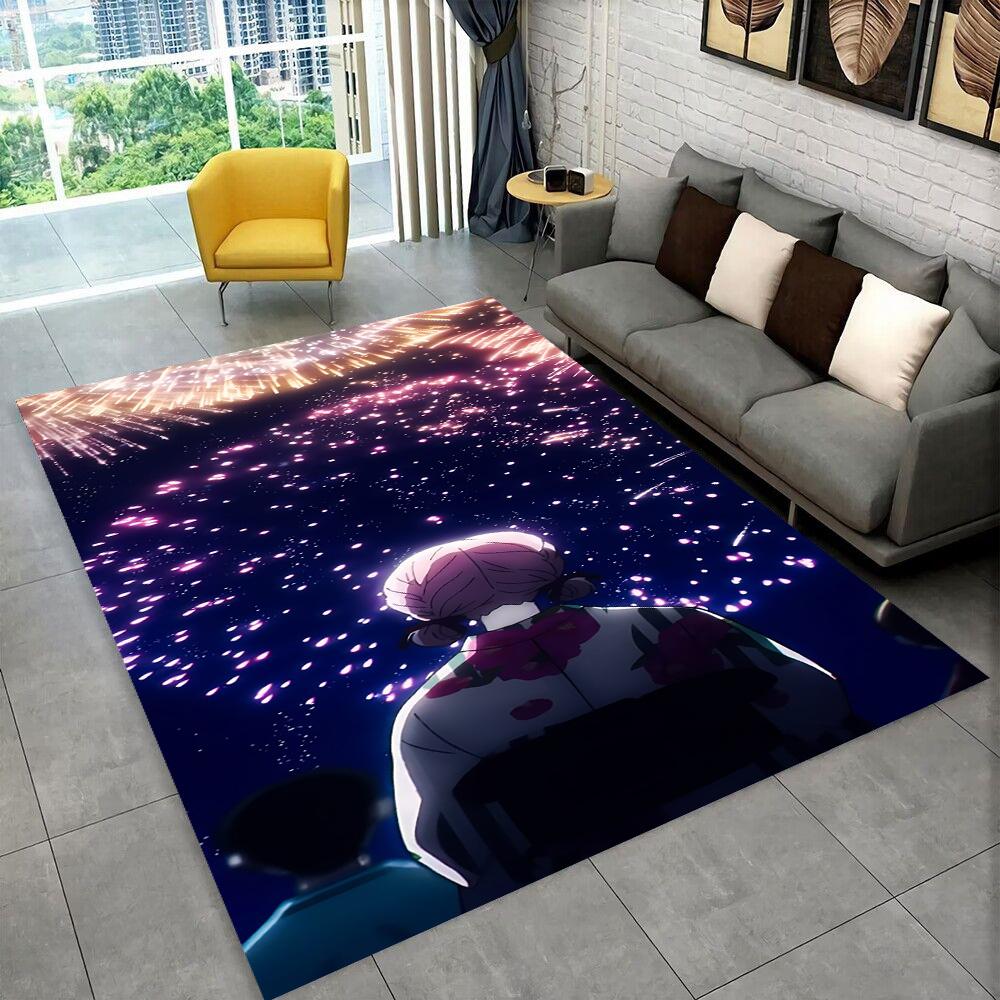 3D Cartoon Blue Box Ao No Hako Love Anime Hina Carpet Rug for Home Living Room Bedroom Sofa Doormat Decor,kid Non-slip Floor Mat